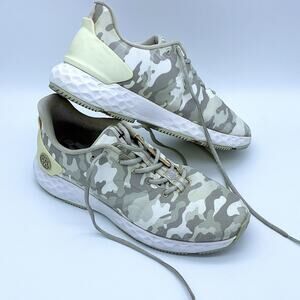 G/Fore MG4+ Camo Spikeless Golf Shoes Mens 10 White Gray Preppy Outdoors Stylin